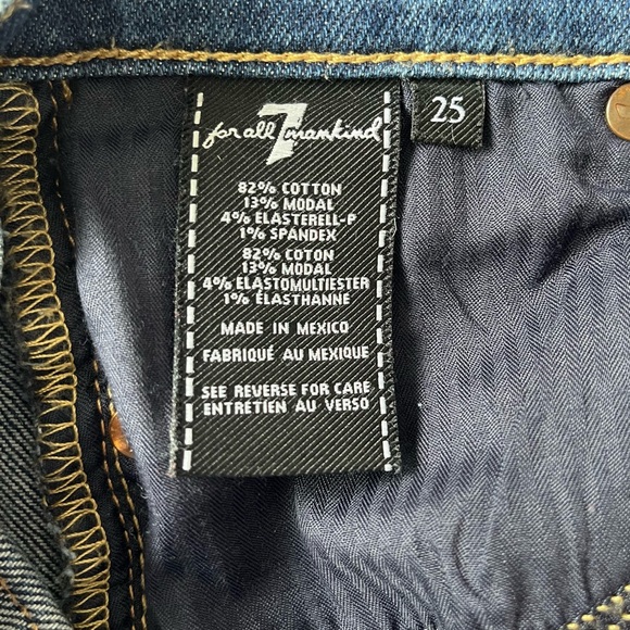 Seven 7 For All Mankind Luxe Vintage The Ankle Skinny Jeans Size 25 - Picture 9 of 9